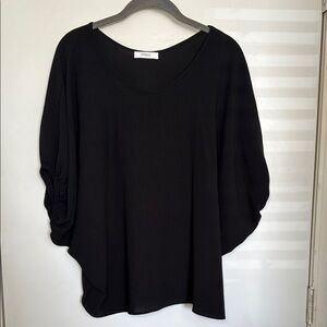 Chic Black Oversized Top by Cynthia
